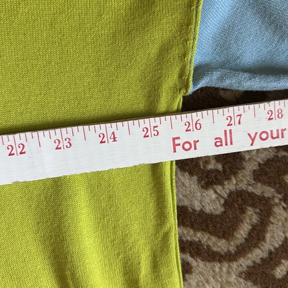 Belle by Kim Gravel Pastel Color Block Sweater Womens XL drop shoulder Cotton - Picture 8 of 9